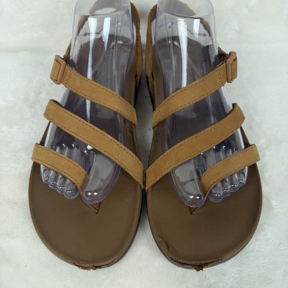 Chaco Women’s Brown Leather Toe Loop Lowdown Sandals Adjustable Straps 10 - Picture 4 of 10